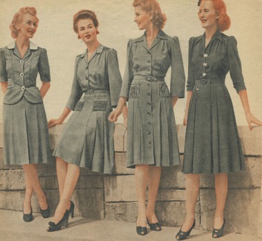 1940s day dress - war years